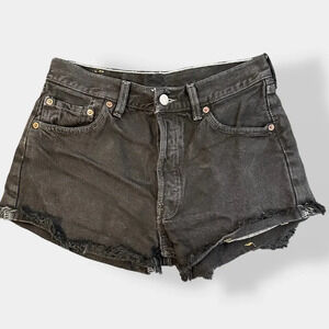 Levi's Vintage Black High Rise 501 Shorts